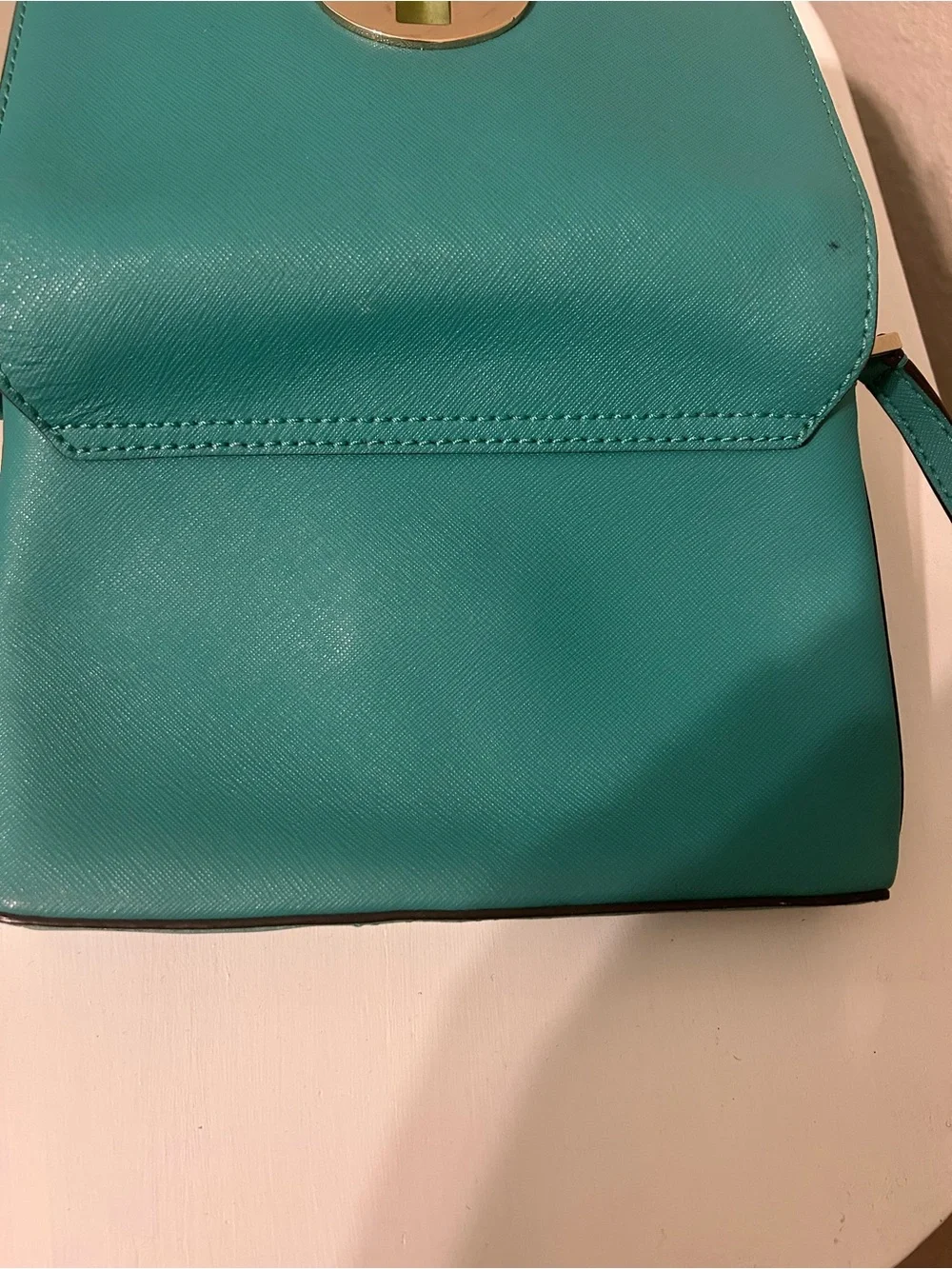 kate spade Teal Crossbody with silver tone Turn Lock